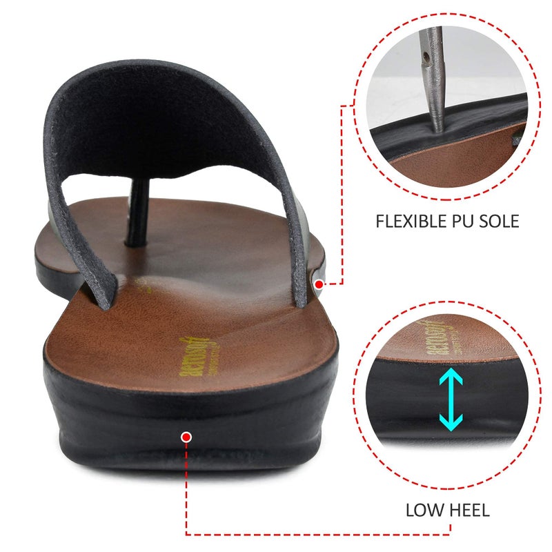 aerosoft صنادل مسطحة مريحة للسير من أيروسوفت لأساسيات عطلة الصيف للنساء (US 06، أخضر) - Image 4